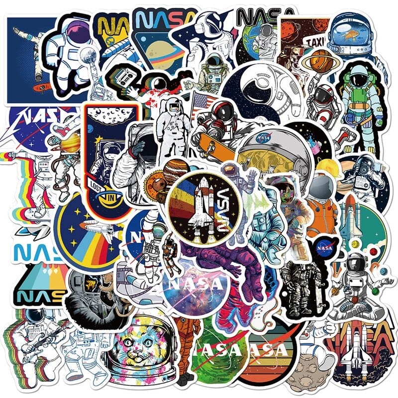 Stickers Espace<br> NASA (50 pcs) Stickers Espace Tresor Otaku