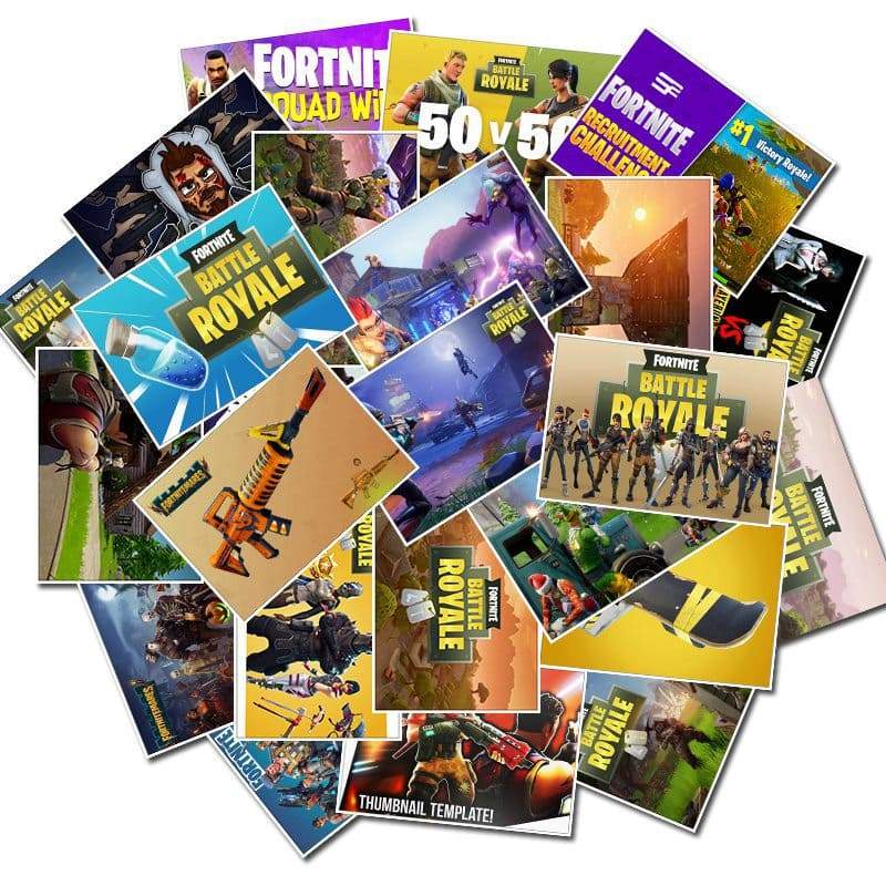 Stickers Fortnite <br> (Pack de 25) Pack de Stickers Tresor Otaku
