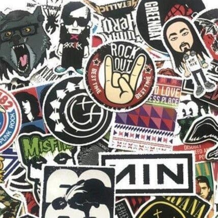 Stickers Guitare Rock <br> (Pack de 60) Pack de Stickers Tresor Otaku