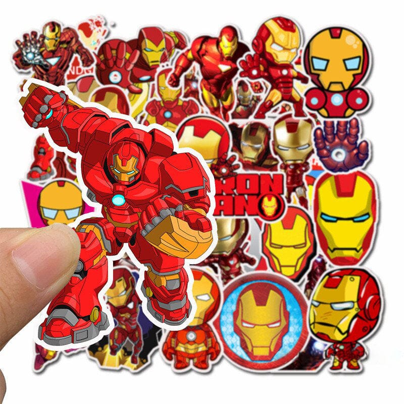 Stickers Iron Man <br> (Pack de 35) Pack de Stickers Tresor Otaku