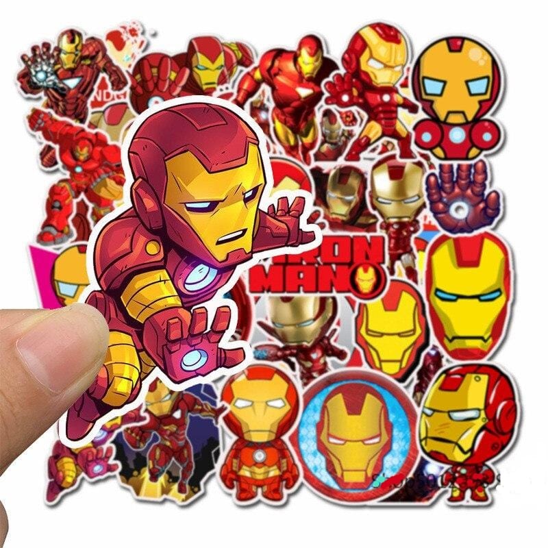 Stickers Iron Man <br> (Pack de 35) Pack de Stickers Tresor Otaku