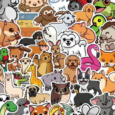 Stickers Kawaii Animaux Pack de Stickers Tresor Otaku