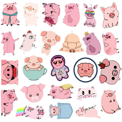 Stickers Kawaii Cochons Pack de Stickers Tresor Otaku
