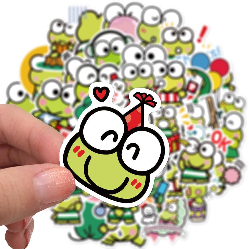 Stickers Kawaii Grenouilles Pack de Stickers Tresor Otaku