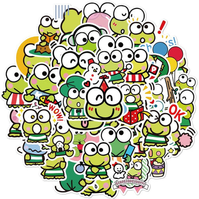 Stickers Kawaii Grenouilles Pack de Stickers Tresor Otaku