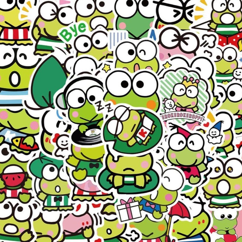 Stickers Kawaii Grenouilles Pack de Stickers Tresor Otaku