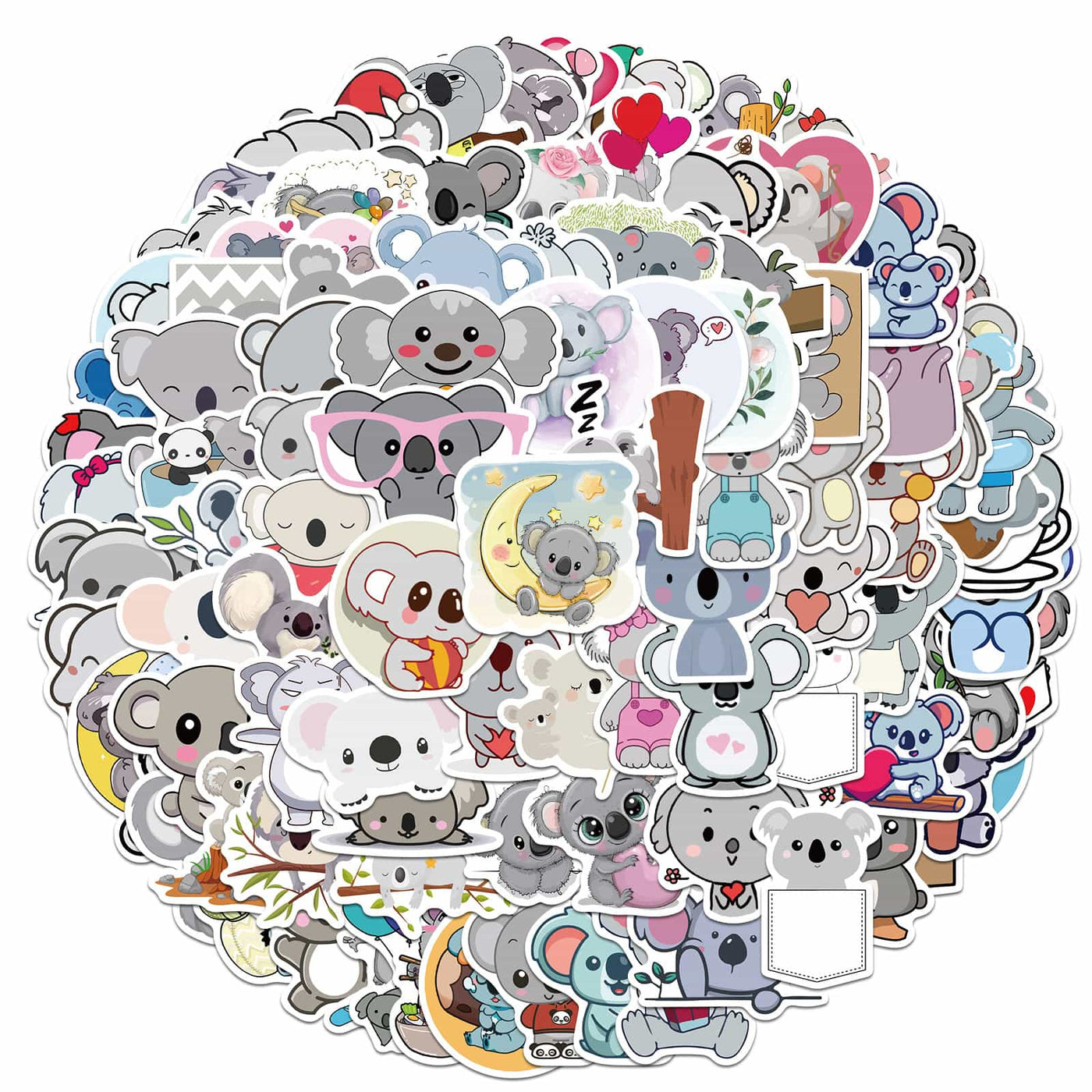 Stickers Kawaii Koala Pack de Stickers Tresor Otaku