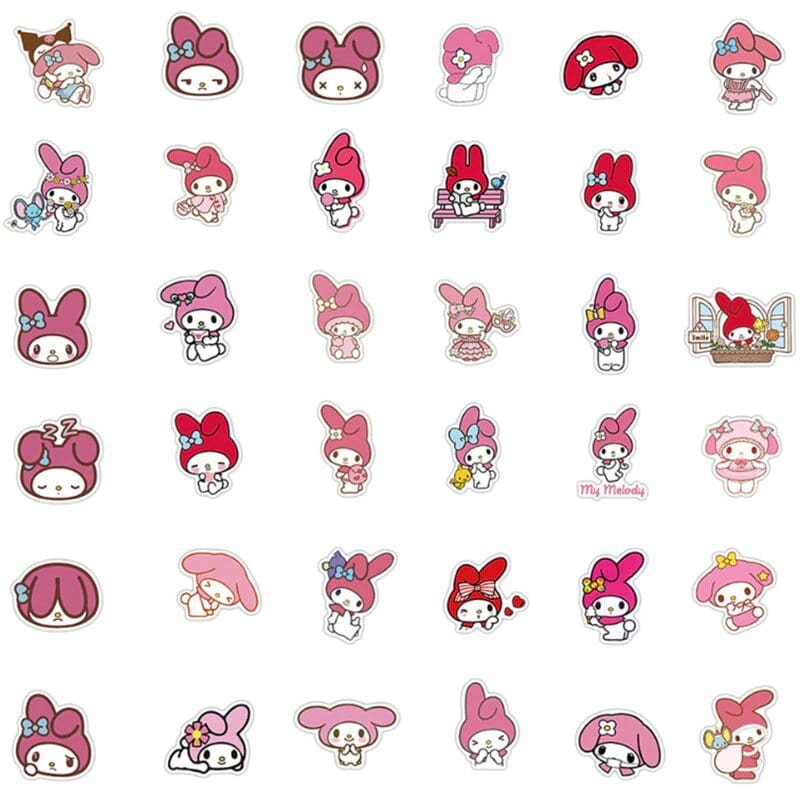 Stickers Kawaii Lapinou Pack de Stickers Tresor Otaku