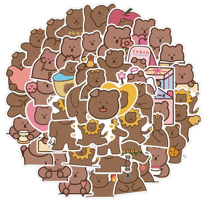 Stickers Kawaii Oursons Pack de Stickers Tresor Otaku