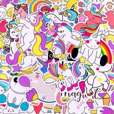 Stickers Licornes Arc en Ciel Pack de Stickers Tresor Otaku