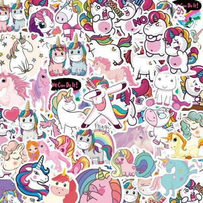 Stickers Licornes Kawaii Pack de Stickers Tresor Otaku