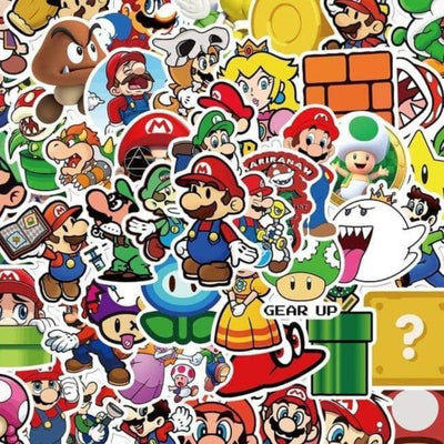 Stickers Mario Pack de Stickers Tresor Otaku