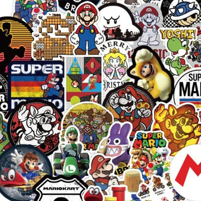 Stickers Mario Vintage Pack de Stickers Tresor Otaku