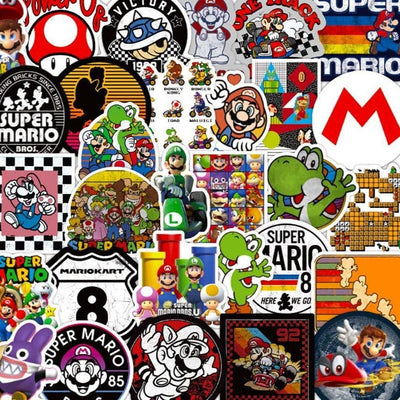 Stickers Mario Vintage Pack de Stickers Tresor Otaku