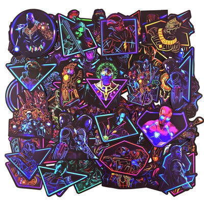 Stickers Marvel Néons Pack de Stickers Tresor Otaku