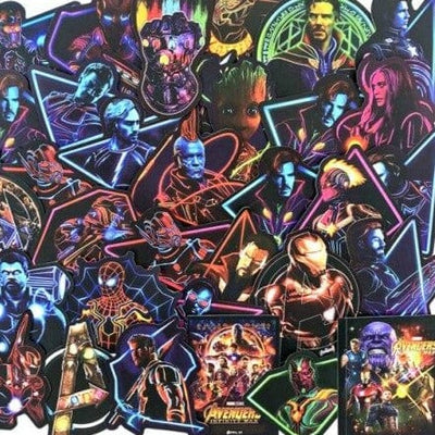 Stickers Marvel Néons Pack de Stickers Tresor Otaku