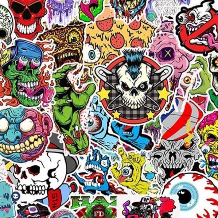 Stickers Moto Horreur Pack de Stickers Sticky Stickers