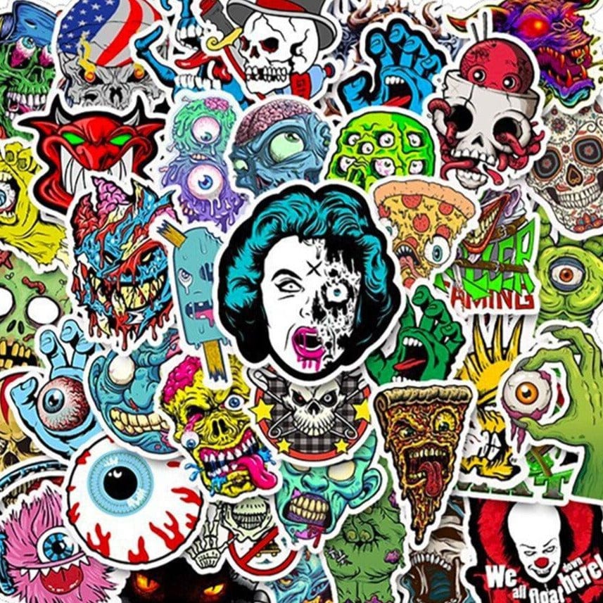 Stickers Moto Horreur Pack de Stickers Sticky Stickers