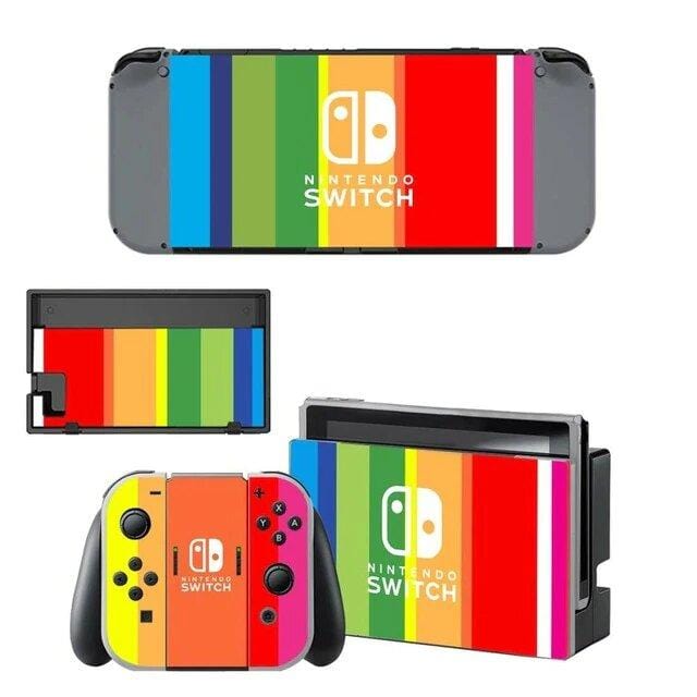 Stickers Nintendo Switch Arc en Ciel Stickers Nintendo Switch Tresor Otaku