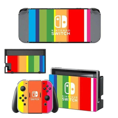 Stickers Nintendo Switch Arc en Ciel Stickers Nintendo Switch Tresor Otaku
