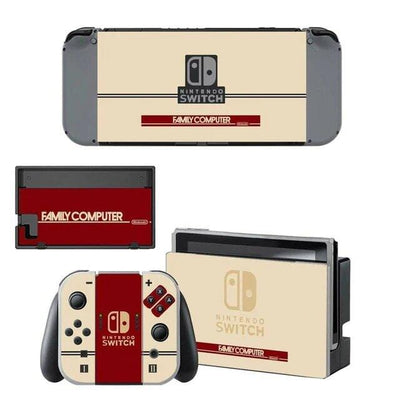 Stickers Nintendo Switch Beige et Rouge Stickers Nintendo Switch Tresor Otaku