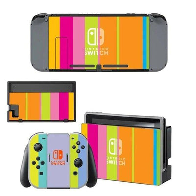 Stickers Nintendo Switch Couleur Rétro Stickers Nintendo Switch Tresor Otaku