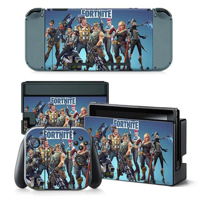 Stickers Nintendo Switch Fortnite Bleu Stickers Nintendo Switch Tresor Otaku