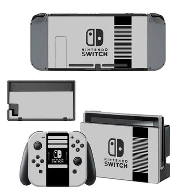 Stickers Nintendo Switch Gris et Noir Stickers Nintendo Switch Tresor Otaku