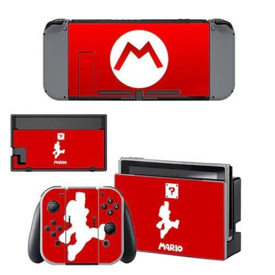 Stickers Nintendo Switch Mario Rouge Stickers Nintendo Switch Tresor Otaku
