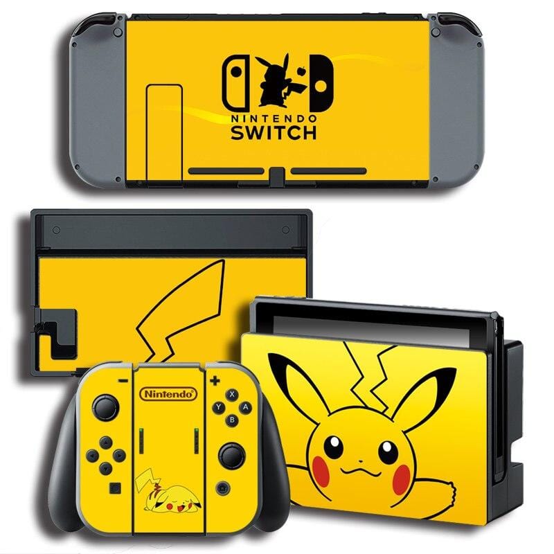 Stickers Nintendo Switch Pikachu Jaune Stickers Nintendo Switch Tresor Otaku
