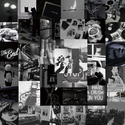 Stickers Noir et Blanc<br> Photos (50 pcs) Stickers Noir et Blanc Tresor Otaku