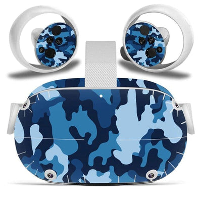 Stickers Oculus Quest 2 Camouflage Bleu Stickers Oculus Quest 2 Tresor Otaku