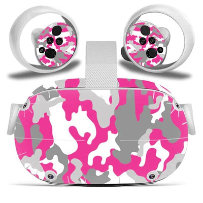 Stickers Oculus Quest 2 Camouflage Rose Stickers Oculus Quest 2 Tresor Otaku