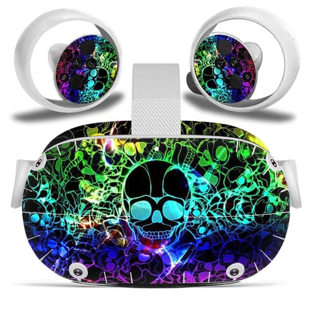Stickers Oculus Quest 2 Tête de mort Stickers Oculus Quest 2 Tresor Otaku