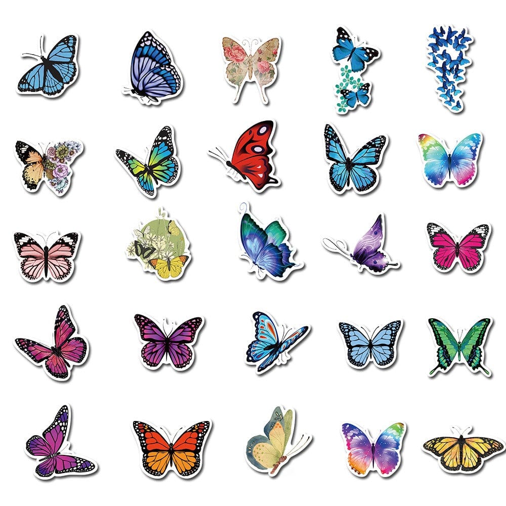 Stickers Papillons Pack de Stickers Tresor Otaku