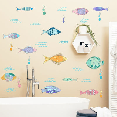 Stickers Poissons pour Salle de Bain Tresor Otaku