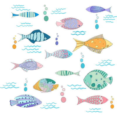 Stickers Poissons pour Salle de Bain Tresor Otaku