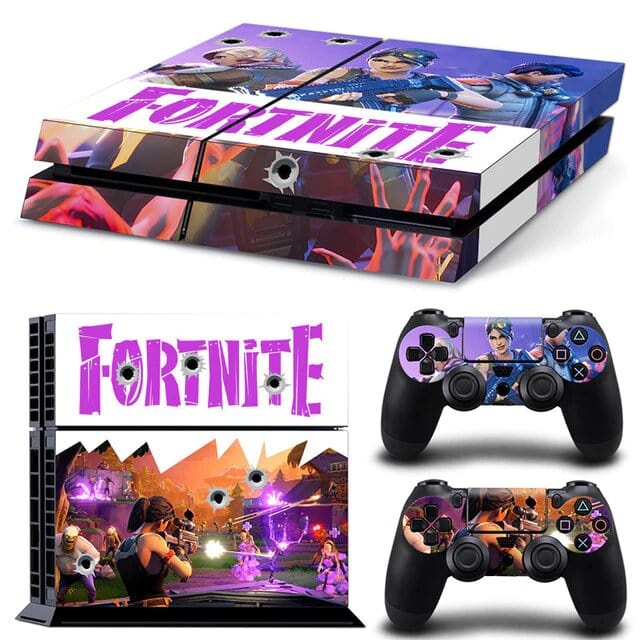 Stickers PS4 Fortnite Violet et Blanc Stickers PS4 Tresor Otaku