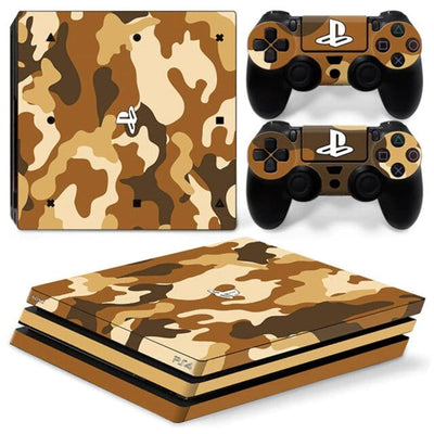 Stickers PS4 Pro Camouflage Marron Stickers PS4 Tresor Otaku