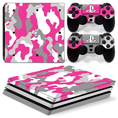 Stickers PS4 Pro Camouflage Rose Stickers PS4 Tresor Otaku