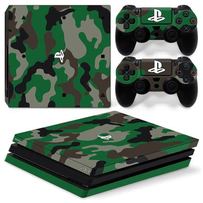 Stickers PS4 Pro Camouflage Vert Stickers PS4 Tresor Otaku