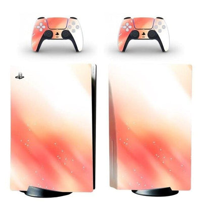 Stickers PS5<br> Blanc et Orange Stickers PS5 Tresor Otaku