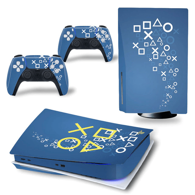 Stickers PS5<br> Boutons Playstation Bleu Stickers PS5 Tresor Otaku