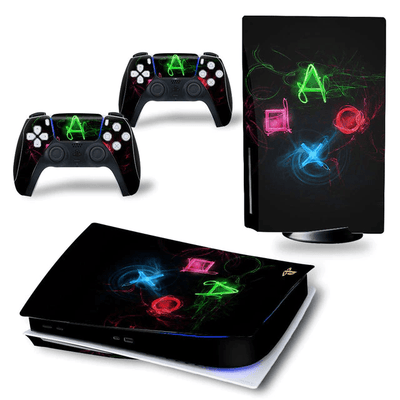 Stickers PS5<br> Boutons Playstation Noir Stickers PS5 Tresor Otaku