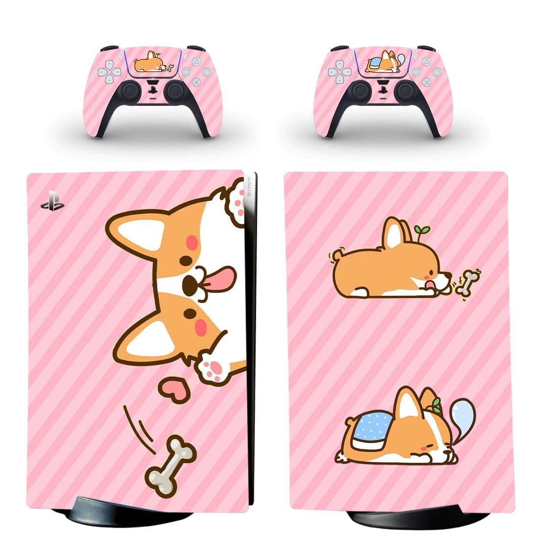 Stickers PS5 Digital<br> Corgi Rose Stickers PS5 Digital Tresor Otaku