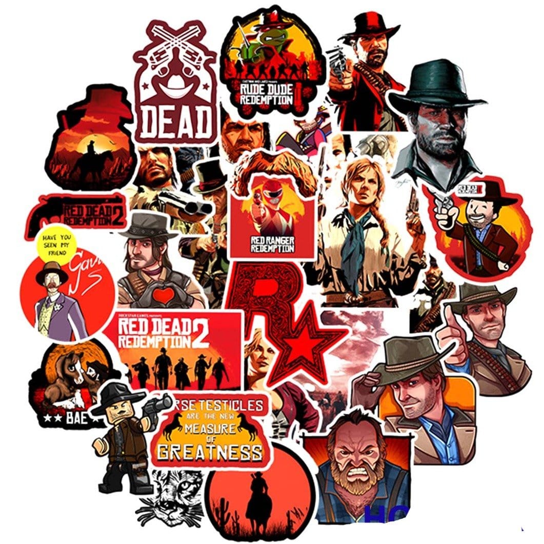 Stickers Red Dead Redemption 2 Pack de Stickers Tresor Otaku