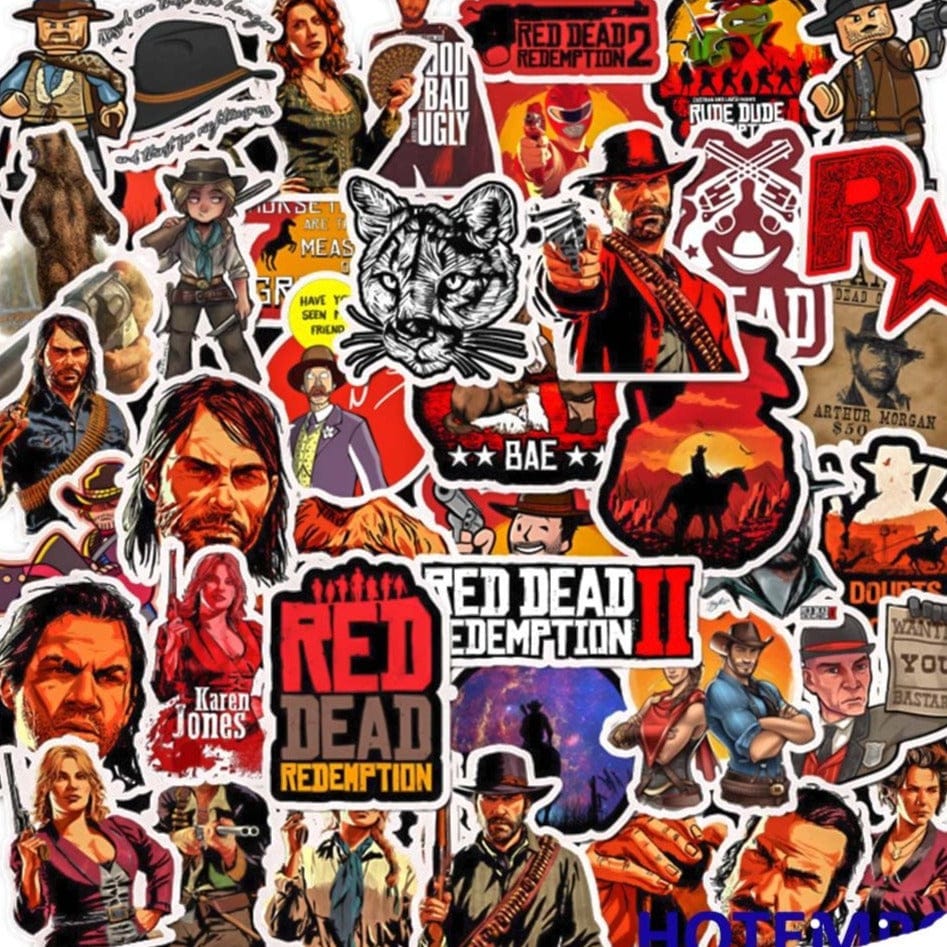 Stickers Red Dead Redemption 2 Pack de Stickers Tresor Otaku