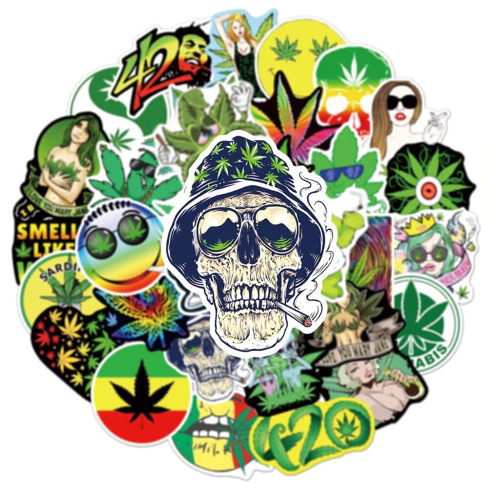 Stickers Reggae | Pack de 50 autocollants Tresor Otaku