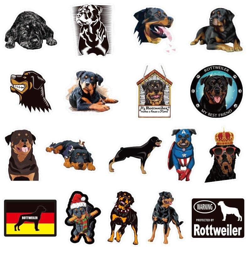 Stickers Rottweiler Pack de Stickers Tresor Otaku