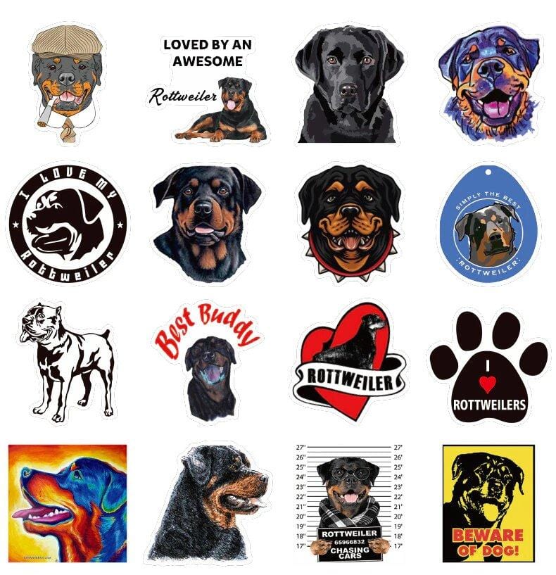Stickers Rottweiler Pack de Stickers Tresor Otaku